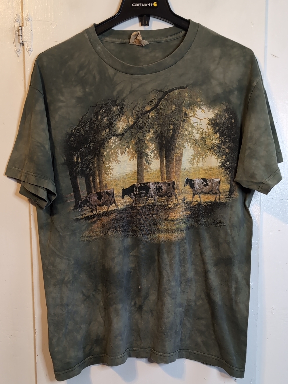 Vint. '99 Cow Chris Cummings Art Print tee size XL